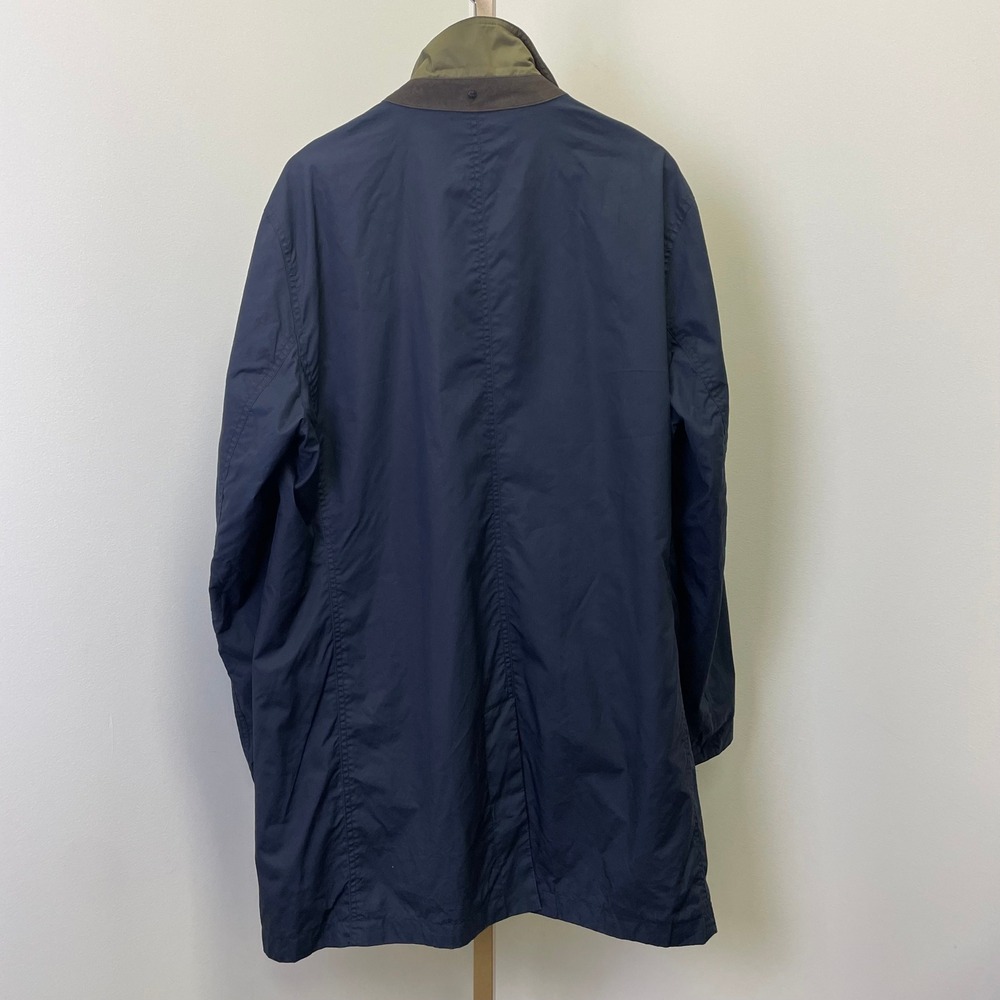 Massimo Dutti Reversible Car Coat Mens XXL Navy Blue Olive Green Jacket - Picture 2 of 16
